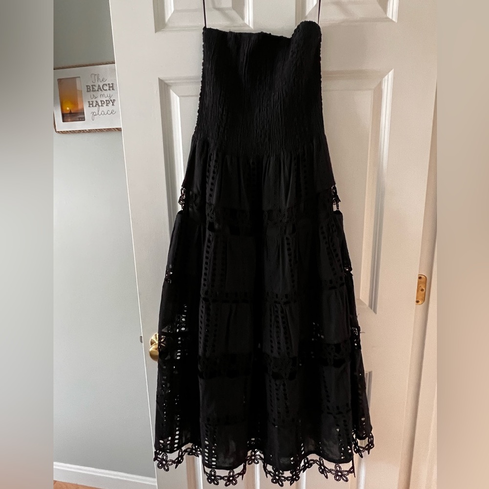 Vici Strut & Bolt Celia Embroidered Strapless Midi Dress. Size M. NWT